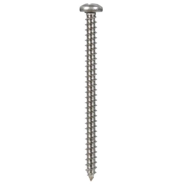 Hillman Sheet Metal Screw, #12 x 3 in, Stainless Steel Pan Head Phillips Drive 5015169 - main